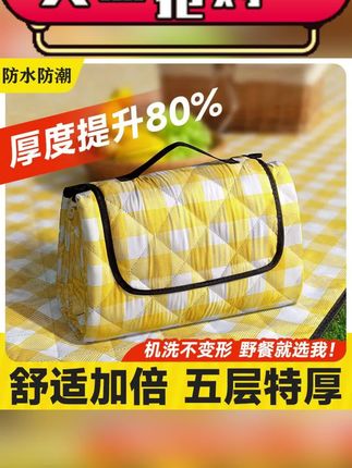 野餐垫防潮垫加厚春游垫子超声波户外便携野外露营草地防水野餐布#野餐必备 #防水 #野餐防潮垫 #便携 #种草好物
