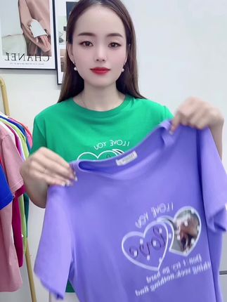 #纯棉t恤 #面料舒适透气 #宽松版型 #宽松显瘦 #休闲百搭