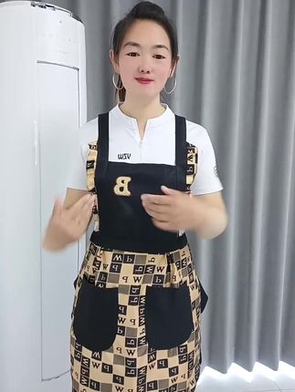 轻薄防水围裙套装@DOU+小助手 #谁穿谁好看 #防水围裙 #围裙 #防油污围裙 #做饭围裙