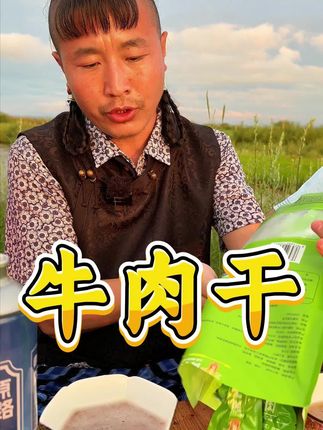 #太好吃了 #草原美食 ,这个牛肉干好吃,