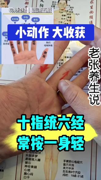 十指通六经,长按一身轻!#手部穴位按摩 #穴位养生 #养生就是养健康 #小动作大作用 #知识分享
