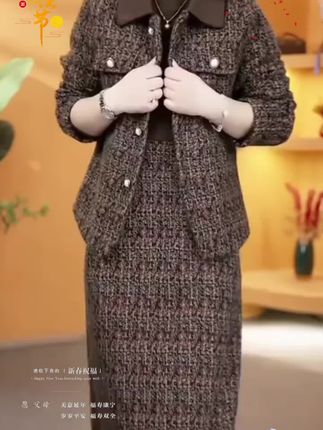 【衣雅严选】8102-1127新款高端时尚显瘦款小香风套装连衣裙+外套#秋冬穿出时髦贵气感 #套装 #洋气减龄 #时尚套装 #小香风穿搭