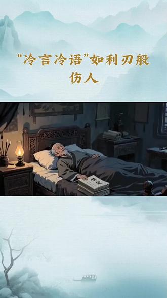 成语故事,冷言冷语。