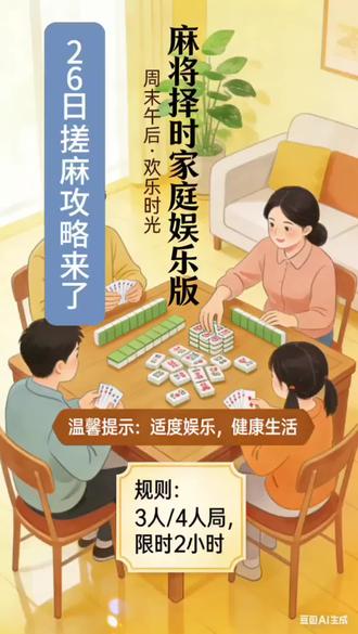 传统民俗文化#家庭亲朋友友聚会娱乐麻将日历适度娱乐健康生活拒绝赌博娱乐为主