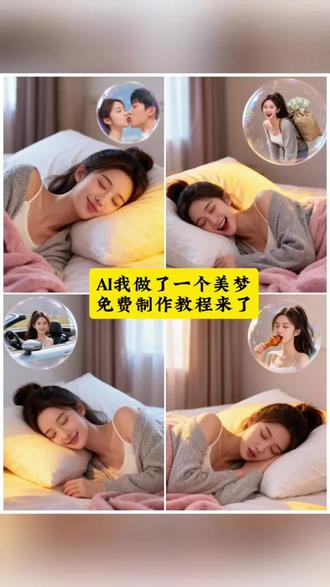ai我做了一个梦特效,我做了一个美梦ai写真教程,梦里特效素材,Al我做了一个美梦特效制作入口左下角,准备好的模板一键生成即可!#即梦AI #我做了一个美梦 #A1我做了一个美梦特效 #梦里什么都有 #万万没想到