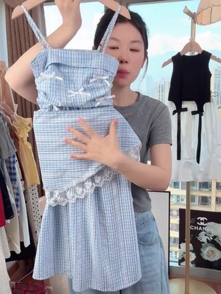 儿童多巴胺小洋裙2025新款女童夏季公主连衣裙女孩夏装高级感裙子#波西米亚#视频同款#女童纯棉#女童套装
