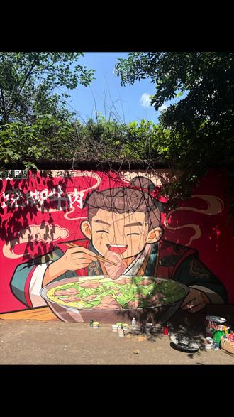 苏稽古镇的国潮人物
#乐山 #苏稽古镇