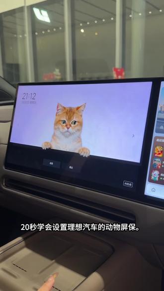 20秒学会生成理想汽车动物屏保 上下班路上家里的小可爱也能陪着我啦#理想汽车 #宠物