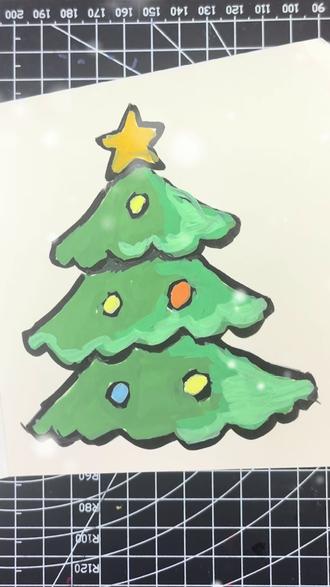 圣诞树怎么画 #手绘教程 #简笔画 #圣诞树绘画 #圣诞树简笔画 #画画