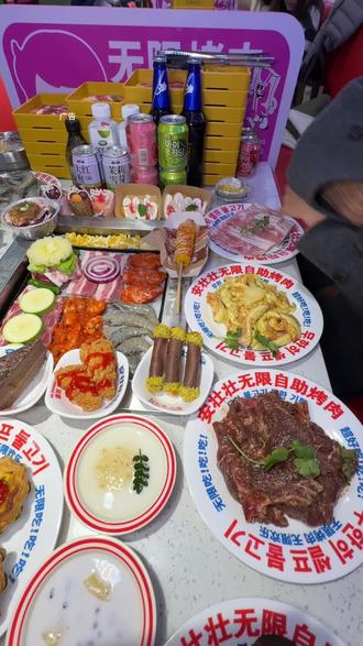 在步行街花50多就能把各种烤肉料理吃到爽#安壮壮无限自助烤肉 #自助烤肉 #步行街美食 #合肥美食 #安壮壮