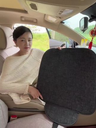 #汽车四季通用亚麻坐垫#透气舒适防滑耐磨#汽车亚麻坐垫