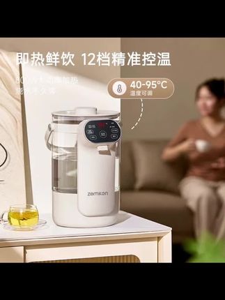 德国ZEMKON智能恒温电热水瓶304烧水壶家用多功能保温电热水壶3L