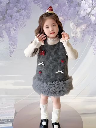 #女童穿搭 #小香风连衣裙 #圣诞穿搭 #童装 #骗你生女儿
