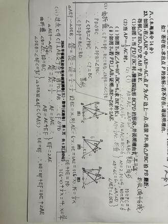 望江县实验二模数学压轴题解析(相似,四边形,全等,折叠)#望江#数学#中考