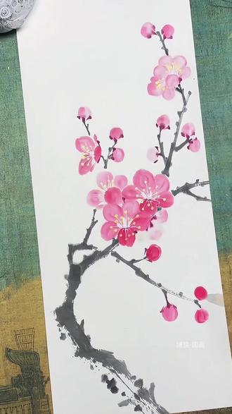 写意梅花完整教程 #国画教程 #零基础学国画 #国画 #博良国画