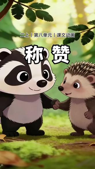 二年级上册语文《称赞》课文朗读动画#二年级上册语文 #称赞 #课文朗读 #课文动画