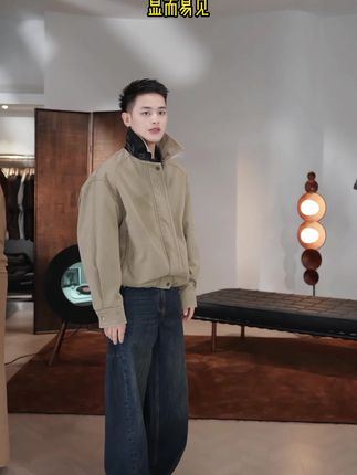 南乙秋季90%棉质无弹炒盐砂洗牛仔裤微弯刀3843男士长裤#百搭神裤 #牛仔裤 #直筒牛仔裤 #弯刀牛仔裤 #品质男装