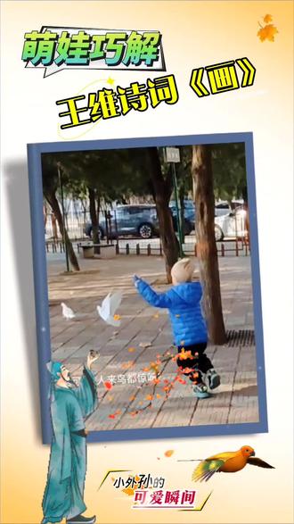 诗里诗外小萌娃#巧解王维的诗词《画》。