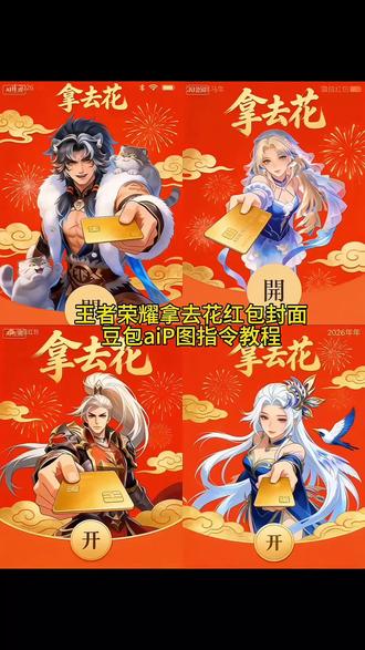 王者荣耀拿去花红包封面p图教程来了,红包封面红包封面制作 豆包红包封面制作,王者荣耀红包封面#红包仪式感#豆包ai#豆包P图已经nextlevel了#王者荣耀#新年快乐
