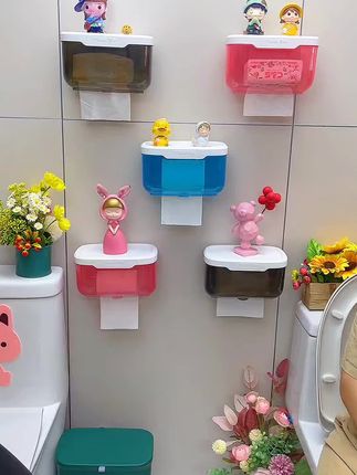 #壁挂纸巾盒 这款壁挂式防水纸巾盒,不管是卷纸还是抽纸都可以放,#非常方便实用 ,#免打孔 #卫生间好物 #好物推荐