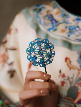 清宫点翠簪 #非遗手工 #古董首饰#点翠 #国风饰品#东方美学