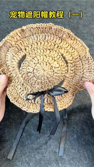 零基础也能学的宠物遮阳帽👒 #手工编织 #宠物帽子钩织