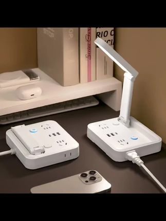 插座台灯办公插排插线板语音声控灯typec充电USB遥控小夜灯床头灯