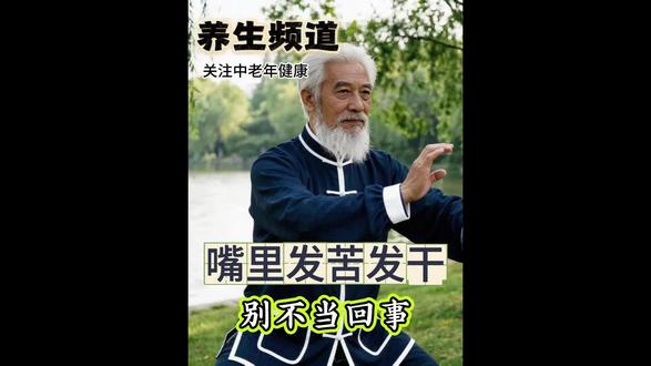 嘴巴发苦发干,千万要重视#养生知识分享 #中老年养生 #中老年健康 #养生妙招