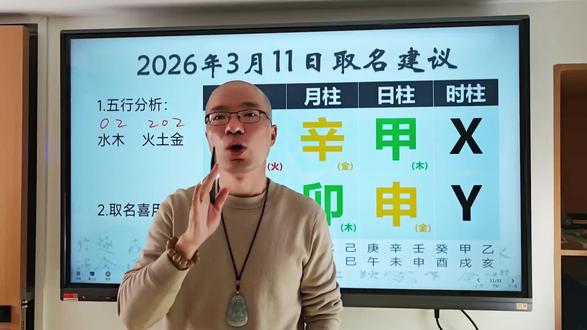2026年3月11日出生的宝宝起名用什么五行属性的字最好?#孕妈 #宝宝取名 #宝宝起名 #新生儿 #改名