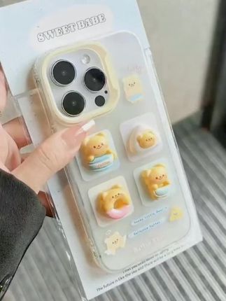 趣味壳可爱立体黄油小熊适用iPhone15promax苹果13手机壳14肤感11 #手机壳 #仙女必备 #苹果手机壳 #这个手机壳真的长在我心巴上了 #3c好物推荐