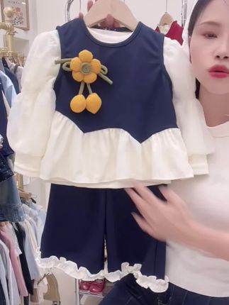 女童春秋款套装2025新款洋气时髦儿童向日葵女孩宝宝秋季秋装早秋#潮童穿搭 #高品质童装 #春秋新款 #童装搭配 #每日童装穿搭分享