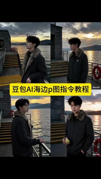 亲们想要的#AI海边豆包p图指令 #海边落日氛围感p图 #凌晨3点我承认我忘不掉你 #豆包ai #豆包P图已经nextlevel了