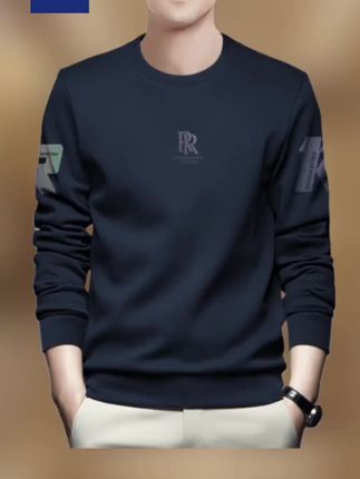 Romon/罗蒙2025秋冬季男士爆款商务休闲百搭打底长袖舒适圆领卫衣#时尚穿搭 #卫衣#打底衫#面料柔软舒适 #品质男装