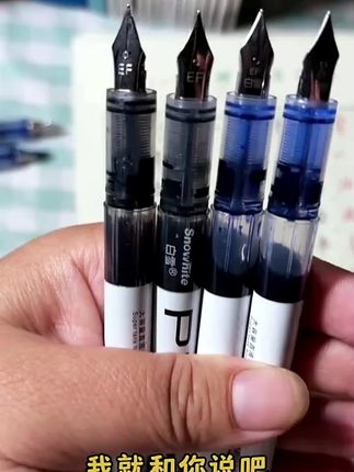 白雪直液式免换墨囊钢笔小学生三年级专用EF尖书法练字一次性钢笔#钢笔#练字钢笔 #一次性钢笔