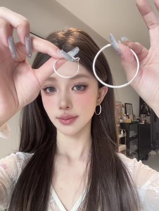 简约百搭的大耳圈#大圆圈耳环 #耳圈