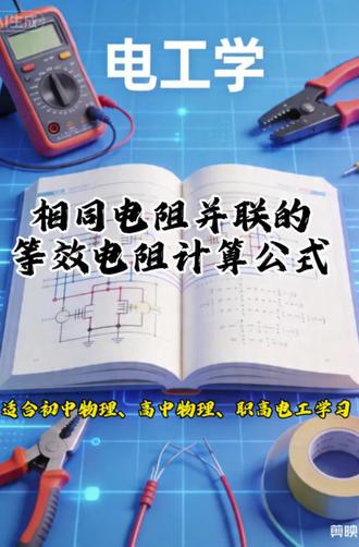 相同电阻并联的等效电阻计算公式
适合初中物理、高中物理、职高电工学习
#初中物理#高中物理#对口招生考试 #电工学习资料 #电工基础学