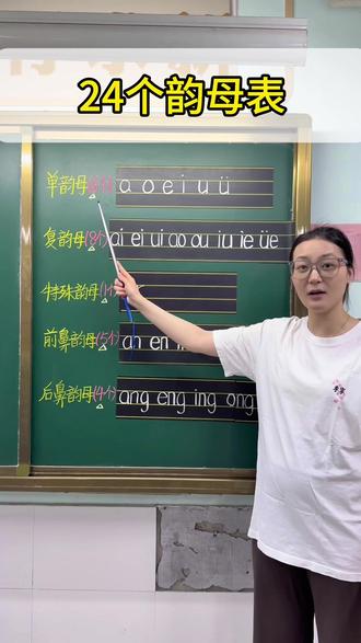 24个韵母表 幼小衔接一年级必会的拼音韵母,点赞收藏,让孩子学习起来吧#韵母表#拼音#幼小衔接#一年级必会