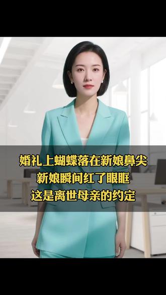 婚礼上蝴蝶落在新娘鼻尖,新娘瞬间红了眼眶,这是离世母亲的约定 #社会新闻 #百姓生活