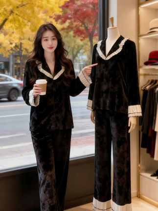 #金丝绒睡衣 #气质穿搭 #高级感穿搭 #谁穿谁好看 #不挑年龄不挑身材