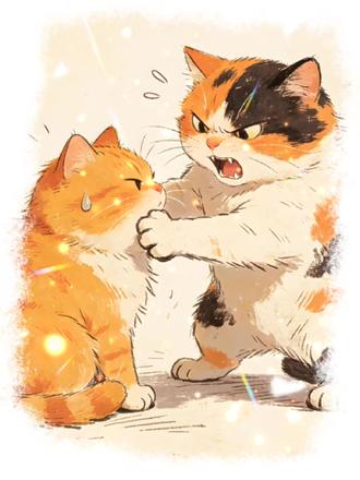 这么损的大橘猫还是第一次见#画一个故事#猫咪#搞笑猫咪