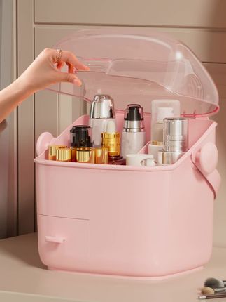 兴起化妆品收纳盒防尘首饰口红箱桌面大容量梳妆台护肤品置物架子#梳妆台收纳 #美观实用 #化妆盒 #防水防尘化妆盒 #好物推荐🔥