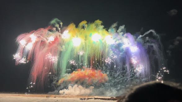 绥滨县2026年正月十五元宵节大型烟花秀,非常漂亮。#祝你马上成功马上发 #元宵节赏花灯