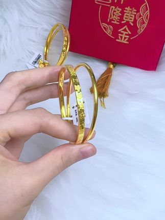 #黄金首饰 #足金999 #礼物推荐 #双环手镯 #樱花手镯