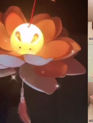 【中秋限定】新款温馨玉兔莲花灯笼手工创意diy古风手提花灯成品#花灯 #小夜灯 #吉祥 #灯会 #古风