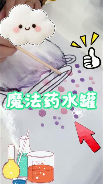 魔法药水罐✨
一张纸就能玩的科学小魔术🤯
画个罐子套上薄膜,纸巾画图案粘好,薄膜涂油滴上水,轻轻一拖,水珠乖乖钻进罐子里~肉眼可见的神奇,藏着超有趣的科学原理,油膜让水珠表面张力更突出,拖动时便会顺着轨迹乖乖“入罐”,直观又好懂#趣味科学实验 #亲子科学小实验 #小实验在家就可以做 #创作者中心 #创作灵感 @DOU+小助手 @DOU+上热门