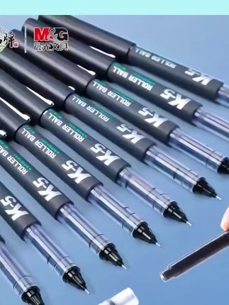 #晨光笔 #晨光文具 #学习用品 #文具安利 #开学必备 ,晨光优品直液式走珠笔可换墨囊全针管黑色碳素中性笔水性笔签字