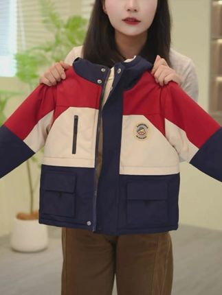 小黄鸭【内里整张棉】2025新款男女童夹棉服儿童冬季加绒加厚派克服#面料柔软亲肤 #童装穿搭 #运动休闲 #潮童穿搭 #透气舒适