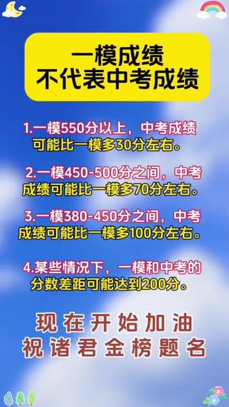 一模成绩并不代表中考成绩哦~~#初中生 #初中生教辅 #中考学习方法
