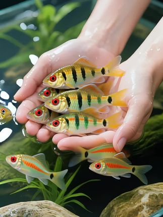 水墨入缸,东方诗意藏于方寸水族间 条纹小鲃入缸,宛如丹青妙笔晕染开来的灵动景致——它们身披金底墨纹,似从水墨画卷中游出的生灵,每一次摆尾、每一轮穿梭,游姿都优雅得像精心编排的水中雅舞,随便定格都是氛围感满格的画面,出片率极高。 作为冷水鱼中的“省心代表”,它对环境适应性强,新手也能轻松养活;性情温和无攻击性,与其他水族混养毫无压力;群游时队列整齐划一,观赏性拉满。无需过多照料,却能为鱼缸注入独特的东方诗意,是水族爱好者入门的优选,更是为“方寸自然”添色的绝佳萌宠。 #鱼缸里的大自然#轻松养鱼 #萌宠推荐官#养鱼#水族爱好者@DOU+上热门 @抖加上热门 @DOU+小助手