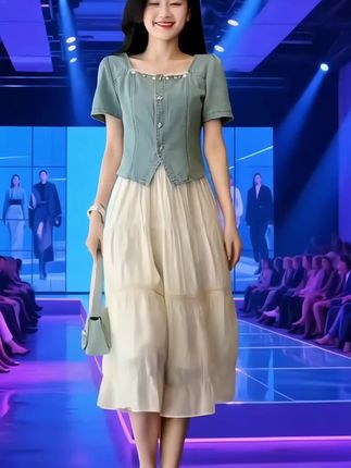 女士时尚法式气质套装#气质女神穿搭 #穿出自信穿出美丽 #优雅气质 #高贵优雅 #高端大气